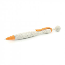 Stylo en paille de blé recyclé - coloris orange - EMBAL PLUS