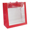 Sac Bellevue Rouge  avec fenêtre PET transparente - Collection "Églantine" - EMBAL PLUS