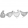 Cliché "Poulettes" pour personnalisation de sacs en tout genre à l'occasion des fêtes de Pâques