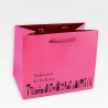 Cliché de personnalisation "Esthétique Set" sur sac pelliculé mat fuchsia / violet