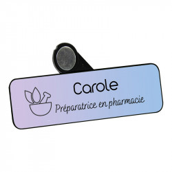 Badge nominatif personnalisé - Badge magnétique Préparateur en pharmacie - EMBAL PLUS