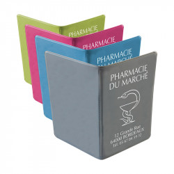 Porte carte en PVC uni, personnalisable 1 couleur - 6 coloris au choix
