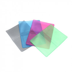 Porte carte en PVC translucide, personnalisable - 4 coloris au choix