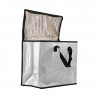 Grand sac glacière isotherme, étanche, pliable, blanc et noir - EMBAL+