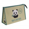 Trousse "Panda" en polypro intissé blanc cassé - Réutilisable zippée