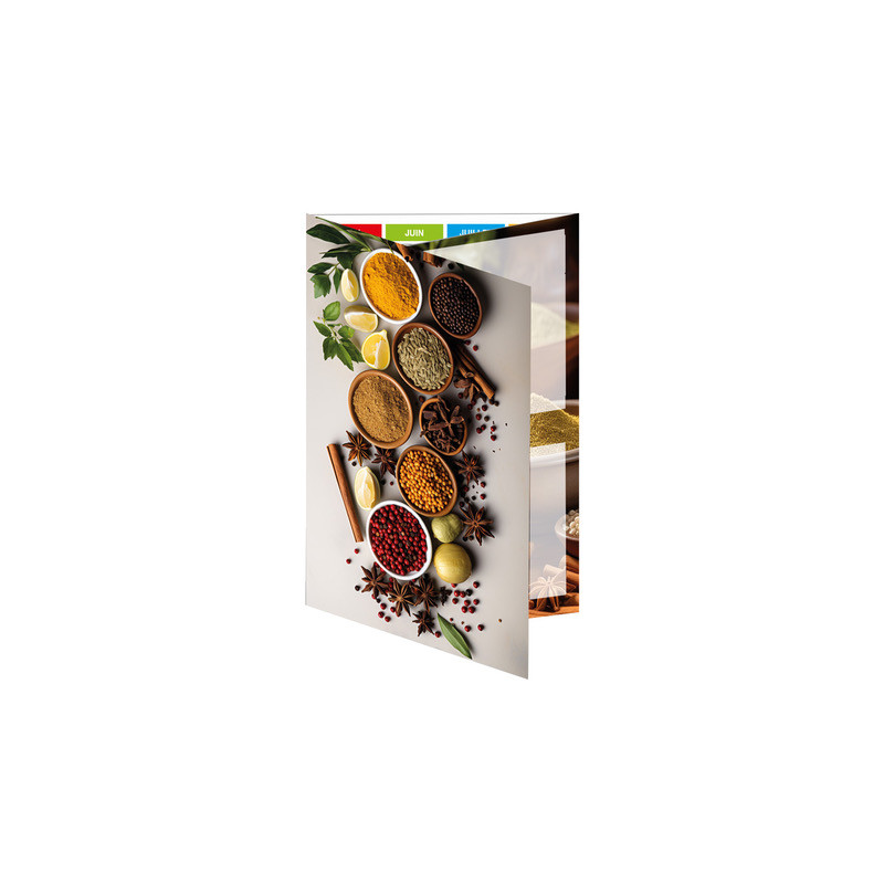 Calendrier de poche en 3 volets, personnalisable, dimensions 203x102mm