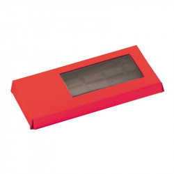 Boîte pas chère pour tablette de chocolat standard - rouge - EMBAL PLUS