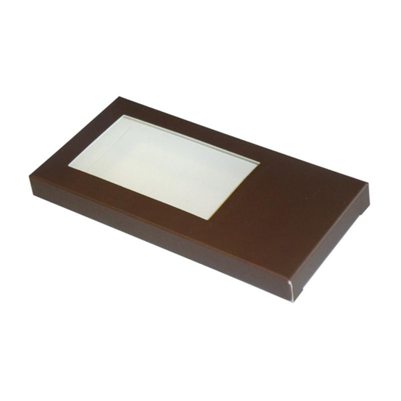 Étuis tablette chocolat personnalisable avec fenêtre transparente