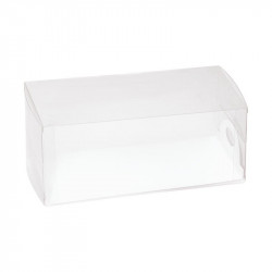 Boîte cake PVC transparent alimentaire personnalisable avec plateau - EMBAL PLUS