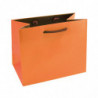 Sac Pelliculé Mat Bicolore Orange/Marron - Sac Luxe personnalisable - EMBAL PLUS