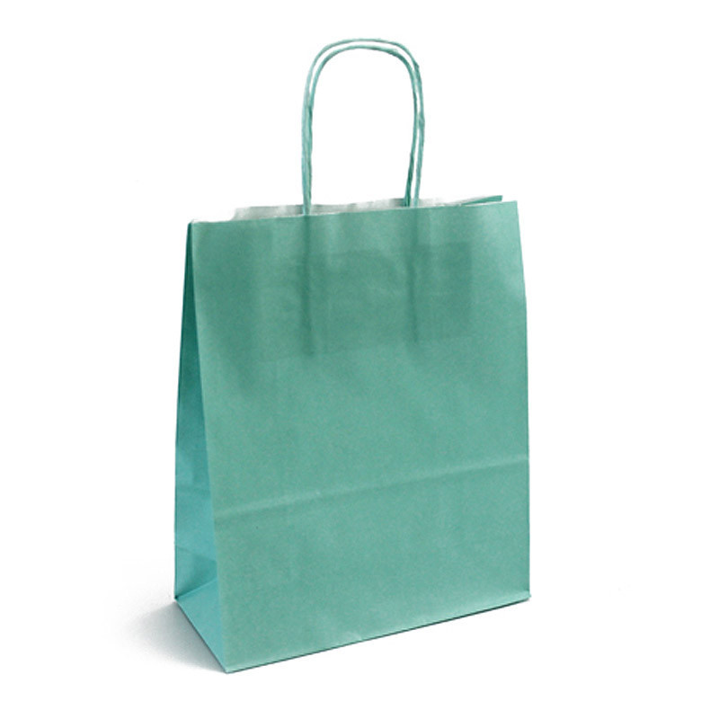 Sac kraft shopping vert d'eau T1 Sac kraft shopping vert d'eau T1
