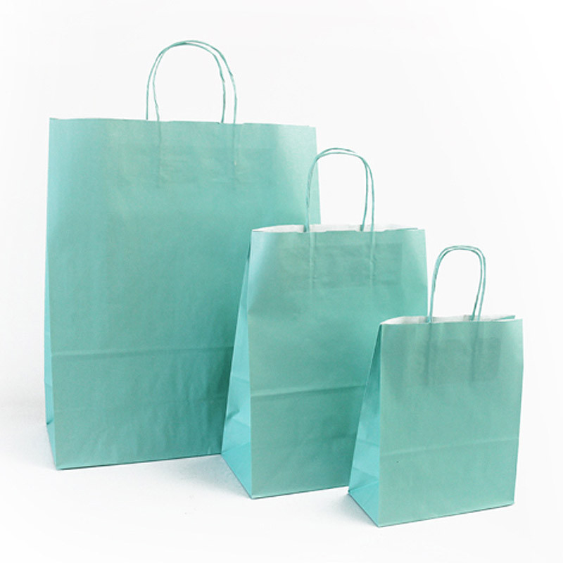 Sac kraft shopping Vert d'Eau