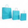 Ensemble sacs  kraft shopping turquoise - EMBAL PLUS