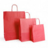 Ensemble sacs kraft shopping rouge - EMBAL PLUS