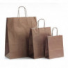 Ensemble sac kraft shopping chocolat - EMBAL PLUS