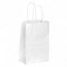 Sac kraft shopping Nature Blanc intérieur blanc et poignées torsadées - EMBAL PLUS