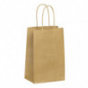 Sac kraft shopping Nature Brun intérieur blanc et poignées torsadées - EMBAL PLUS