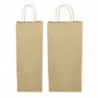 Sac kraft brun sans fenêtre poignées twistées pour 1 ou 2 bouteilles - EMBAL PLUS