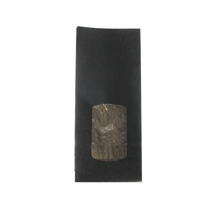 Sachet kraft à fenêtre noir
