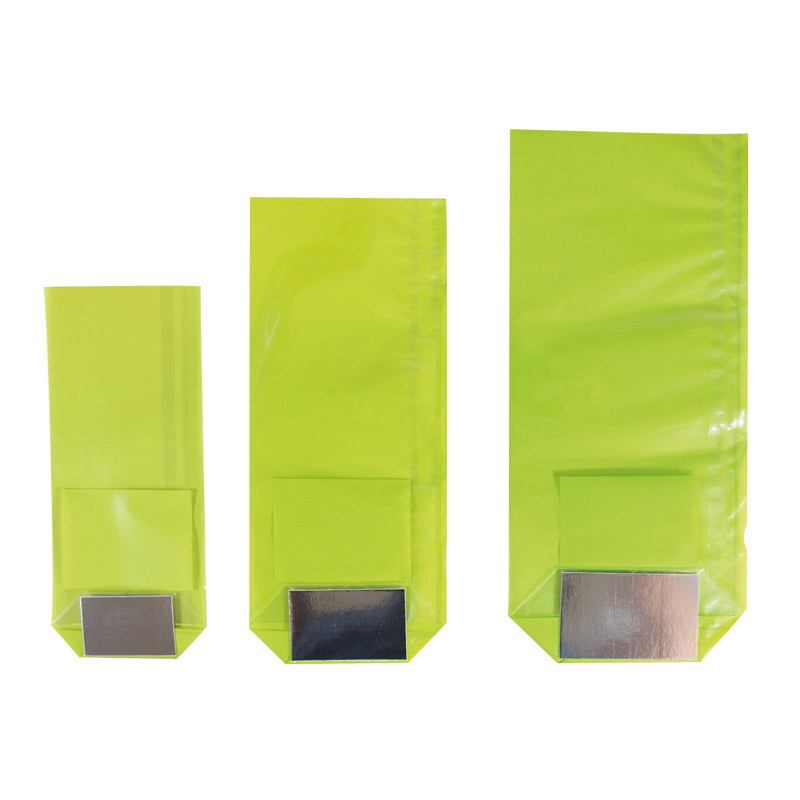 Sachet polypro personnalisable vert et transparent avec fond