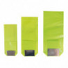 Sachet polypro personnalisable vert et transparent avec fond