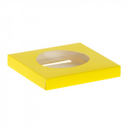 Socle œuf en carton couleur jaune pour moulage en chocolat