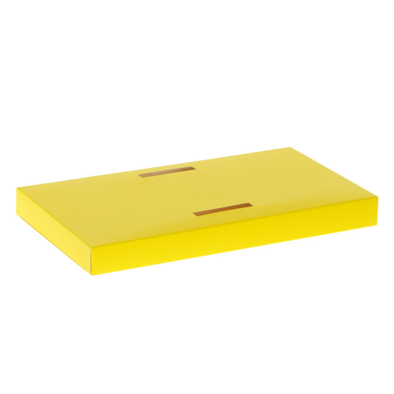 Socle poule en carton couleur jaune pour moulage en chocolat - EMBAL PLUS