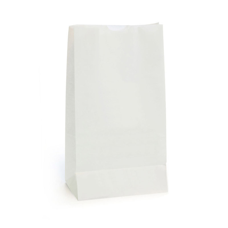 Sachet en papier kraft blanc - Sac SOS à fond plat - EMBAL PLUS