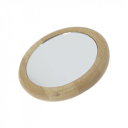 Petit miroir de poche - Miroir rond support en Bambou - Recto - EMBAL PLUS