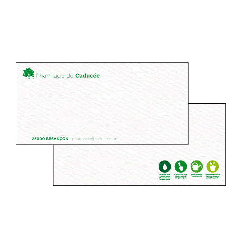 Carte de correspondance personnalisable papier recyclé ensemençable - EMBAL PLUS Carte de correspondance personnalisable papier recyclé ensemençable - EMBAL PLUS