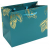 Sac forastero turquoise avec marquage à chaud or - EMBAL PLUS